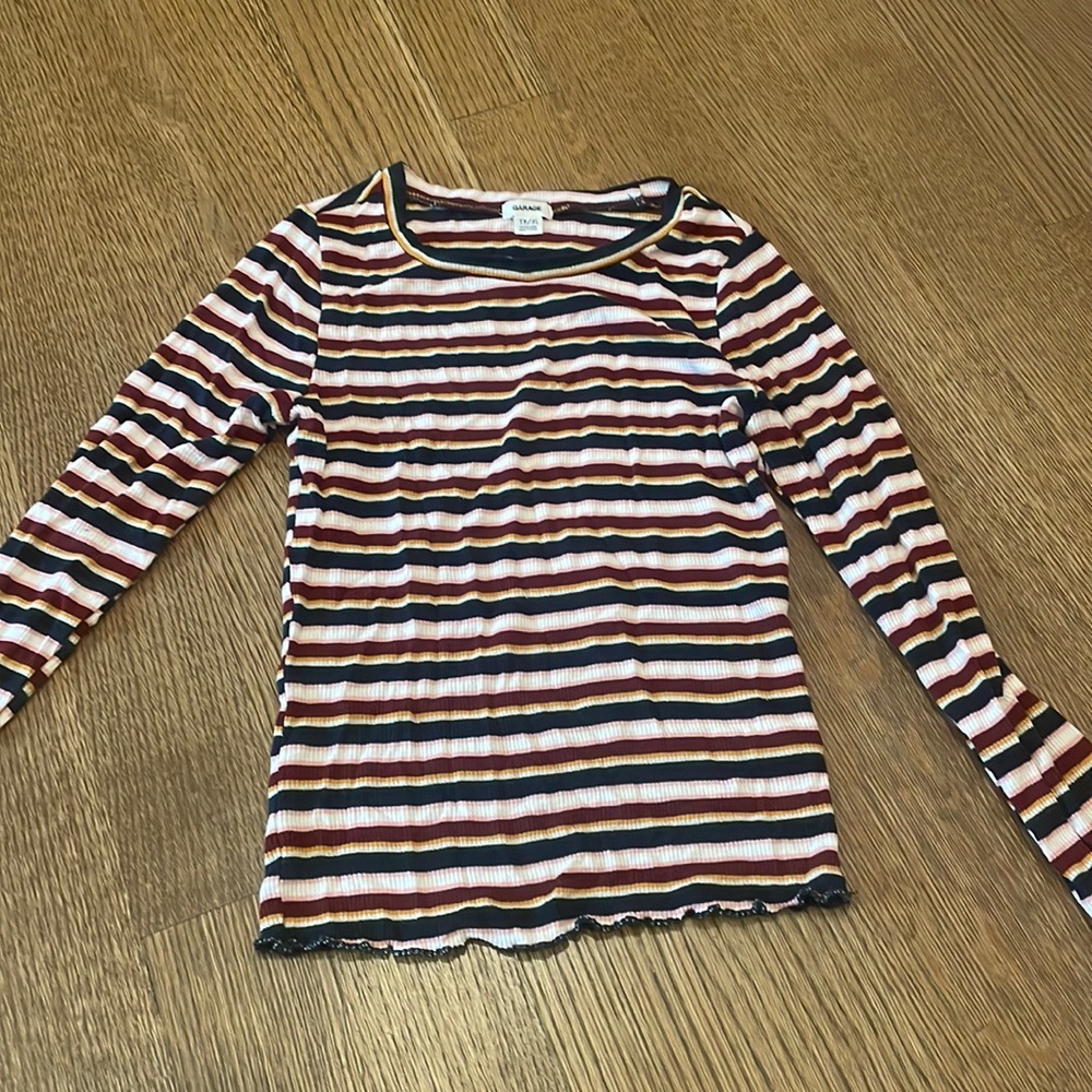 Garage Rib Crewneck- Stripe & Longsleeve
